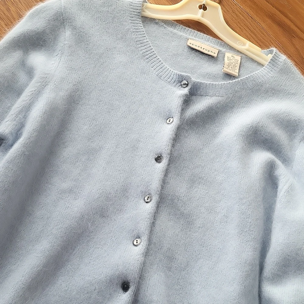 Apostrophe Angora/ Rabbit Hair Sweater XL - Picture 4 of 4